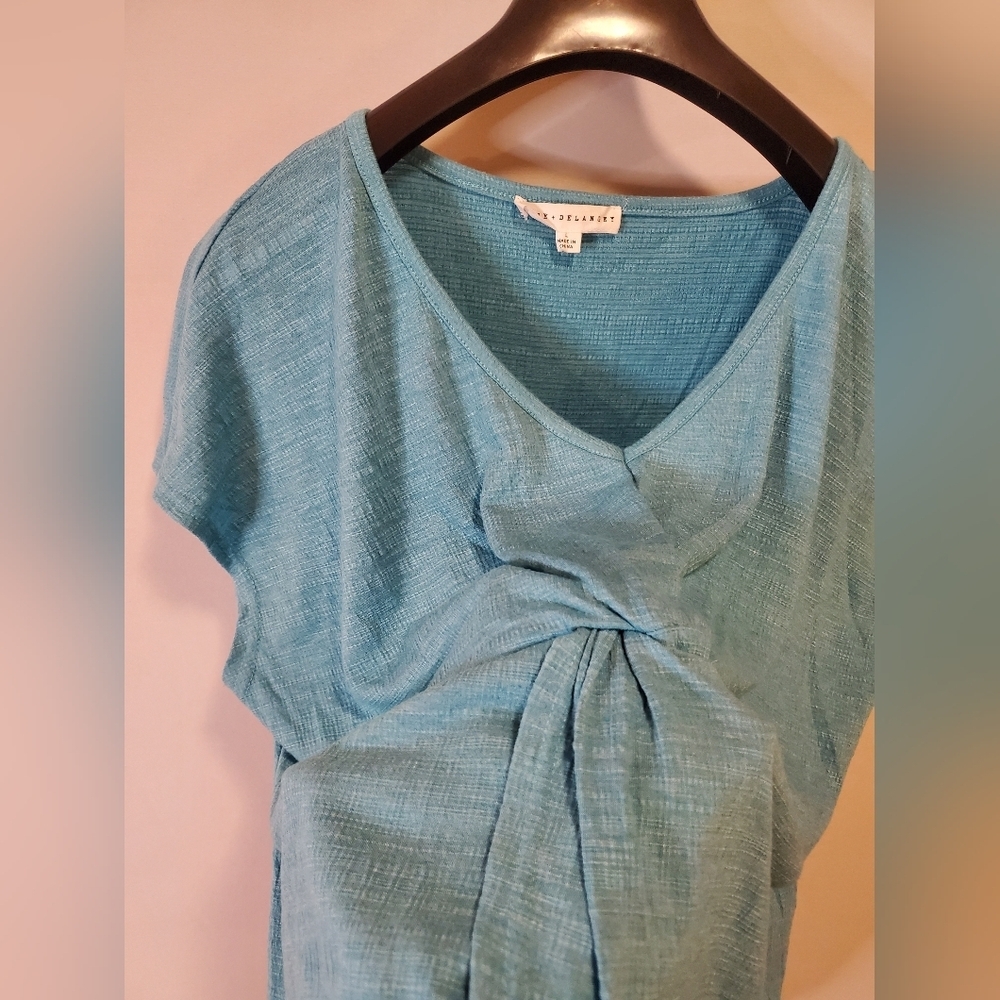 Aqua V-Neck Women's Tshirt - Picture 3 of 6